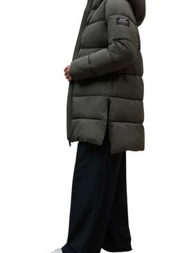 Abrigo acolchado Ecoalf Marangu verde para mujer