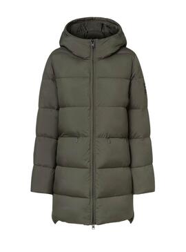 Abrigo acolchado Ecoalf Marangu verde para mujer