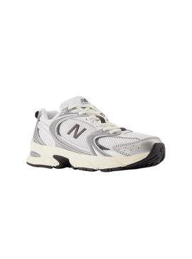Zapatillas New Balance 530 plata y negro para mujer
