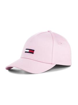 Gorra Tommy Jeans Flag Rosa Mujer