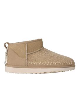 Botas UGG Classic Ultra Mini Biarritz beige para mujer