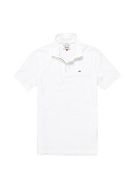 Polo Tommy Jeans Fine Blanco Hombre