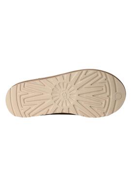 Zuecos UGG Tasman II Chestnut beige y granate para mujer
