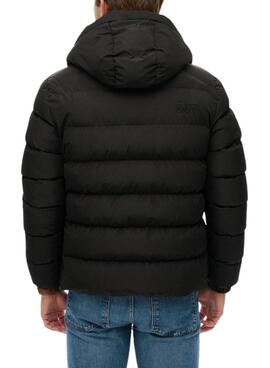 Cazadora acolchada Superdry Hooded Sports Puffer negro para hombre