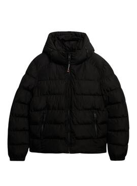 Cazadora acolchada Superdry Hooded Sports Puffer negro para hombre