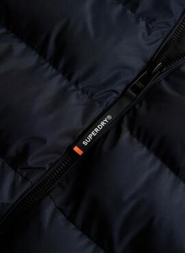 Cazadora acolchada Superdry Hooded Sports Puffer azul marino para hombre