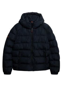Cazadora acolchada Superdry Hooded Sports Puffer azul marino para hombre