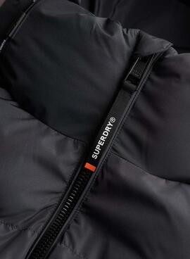 Cazadora acolchada Superdry Hooded Sports Puffer gris para hombre