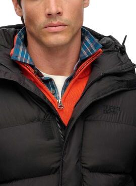 Cazadora acolchada Superdry Hooded Tech Padded negro para hombre