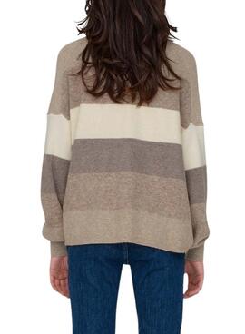 Jersey Only Latia gris para mujer