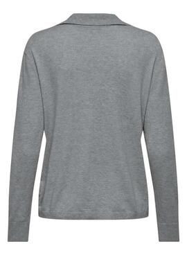 Jersey Only Libi polo gris para mujer