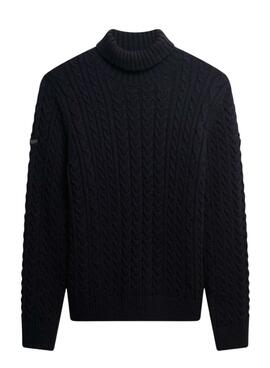 Jersey Superdry Jacob Cable azul marino para hombre