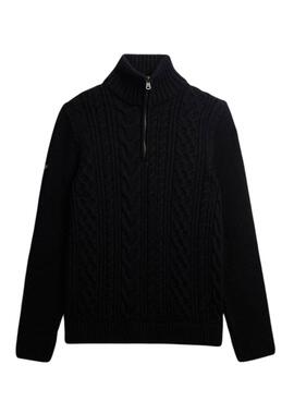 Jersey Superdry Jacob Cable azul marino para hombre