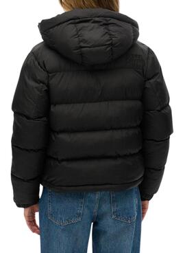 Cazadora acolchada Superdry Hooded 5 Baffle Puffer negro para mujer