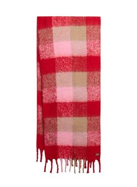 Bufanda Superdry Check Patterned rojo para mujer