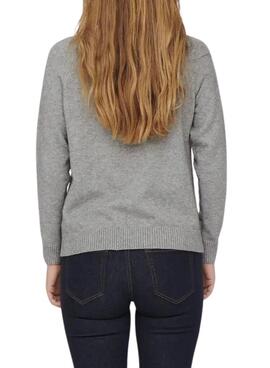 Jersey Only Lesly gris para mujer
