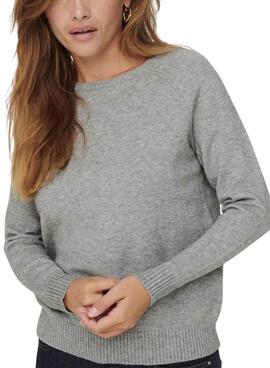 Jersey Only Lesly gris para mujer