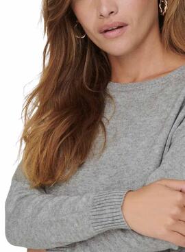 Jersey Only Lesly gris para mujer