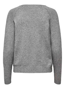 Jersey Only Lesly gris para mujer