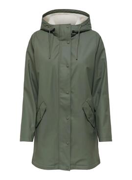 Chubasquero Only Sally verde para mujer