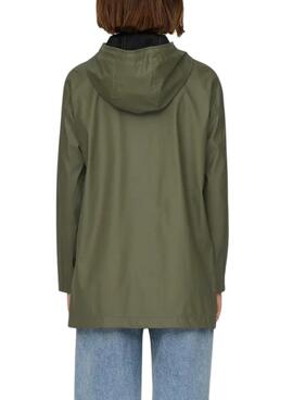 Chubasquero Only Newellen verde para mujer