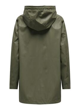 Chubasquero Only Newellen verde para mujer