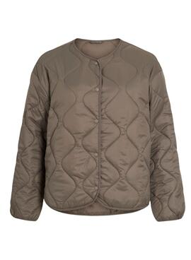 Chaqueta acolchada de Vila Vidune gris para mujer