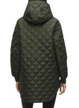 Abrigo acolchado Vila Vitate verde para mujer