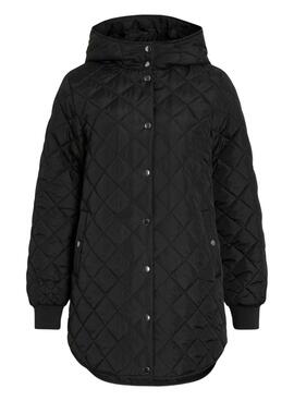 Abrigo acolchado de Vila Vitate negro para mujer