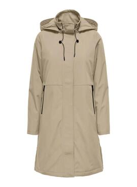Parka Only Kara beige para mujer