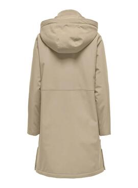 Parka Only Kara beige para mujer