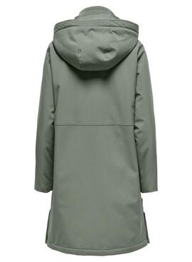 Parka Only Kara verde claro para mujer