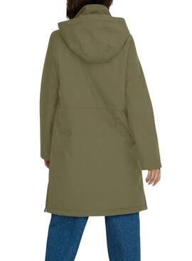 Parka Only Kara verde para mujer