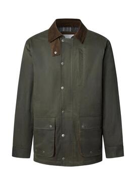 Chaqueta Pepe Jeans encerada Joseph verde para hombre