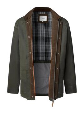 Chaqueta Pepe Jeans encerada Joseph verde para hombre