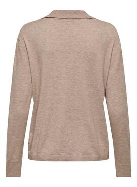 Jersey Only Libi polo beige para mujer
