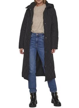 Abrigo acolchado Vila Vikante Quilted negro para mujer