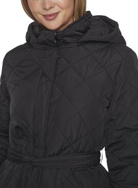 Abrigo acolchado Vila Vikante Quilted negro para mujer