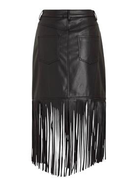 Falda Vila Viprana flecos negro para mujer