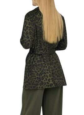 Blazer Only Moon verde animal print para mujer
