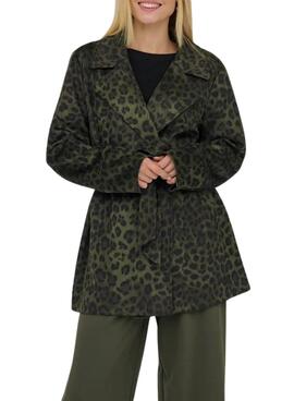 Blazer Only Moon verde animal print para mujer