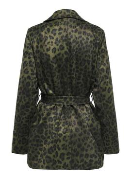Blazer Only Moon verde animal print para mujer