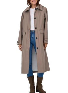 Trench Only Moss raincoat beige para mujer