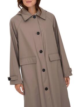 Trench Only Moss raincoat beige para mujer