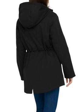 Parka Only Hannover negro para mujer