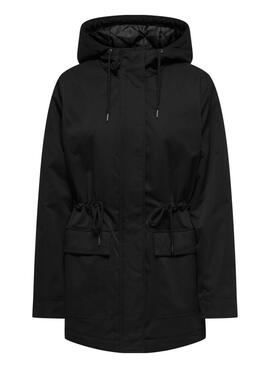 Parka Only Hannover negro para mujer