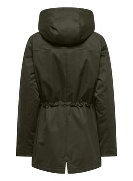 Parka Only Hannover verde para mujer