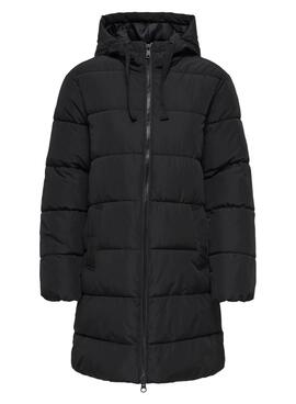 Abrigo acolchado Only Clair negro para mujer