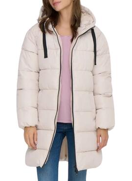 Abrigo acolchado Only Clair blanco para mujer