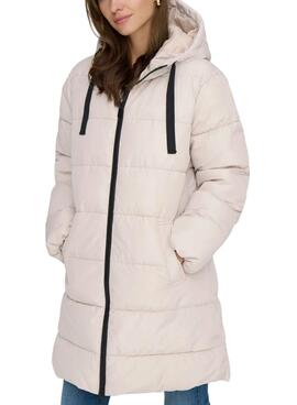 Abrigo acolchado Only Clair blanco para mujer